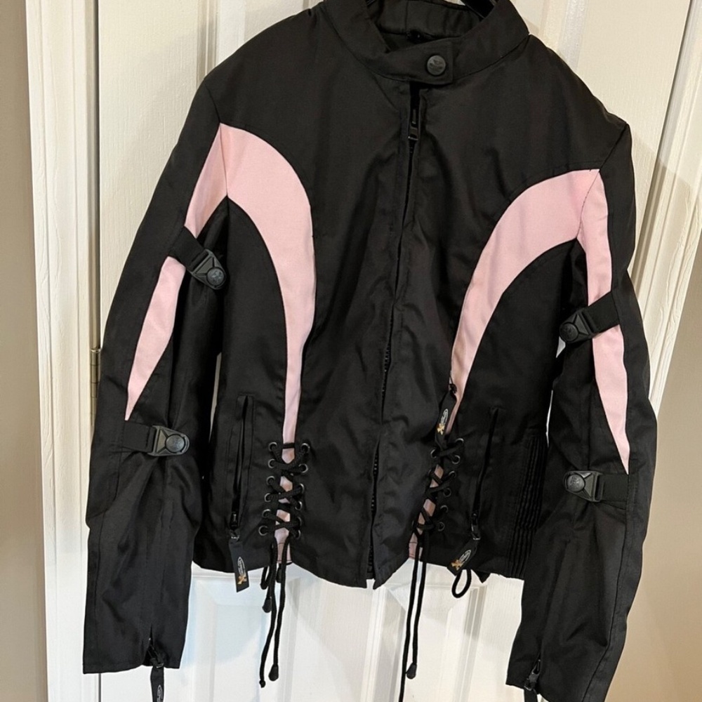 XELEMENT Women's Padded Nylon Zip Out Liner Cycle Jacket Size XL